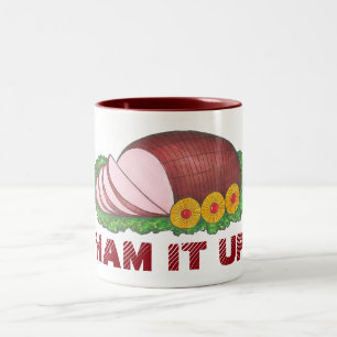 HAM IT UP Funny Christmas Novelty Food Holiday Mug