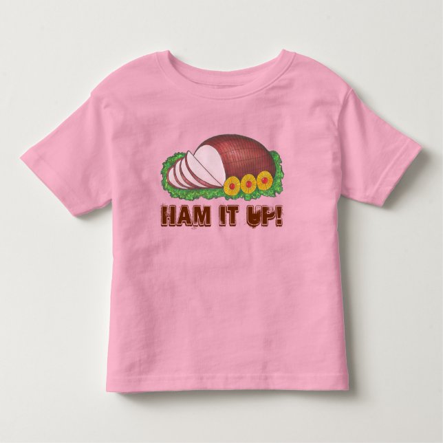 HAM IT UP Funny Holiday Ugly Christmas Sweater (Front)