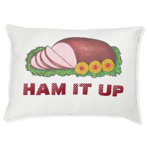 HAM IT UP Holiday Glazed Ham Christmas Foodie Pet Bed