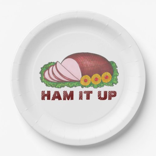 HAM IT UP Holiday Ham Christmas Dinner Food Plates