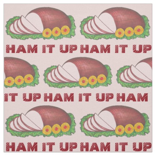 HAM IT UP Holiday Hams Funny Food Christmas Easter Fabric