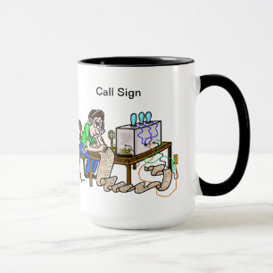 Ham Operator Copying Message Mug