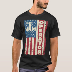 Ham Operator US Flag Vintage America Radio 1 T-Shirt