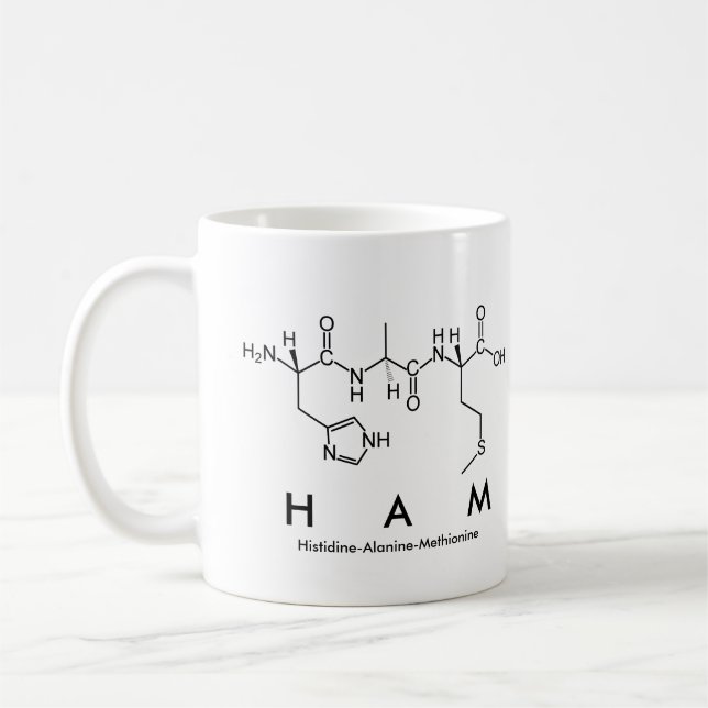 Ham peptide name mug (Left)