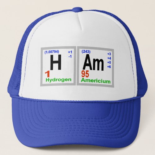 HAM Periodic Chemical Elements Trucker Cap