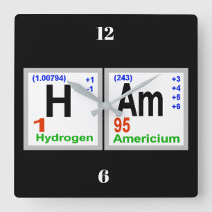 HAM Periodic Chemical Elements Wall Clock