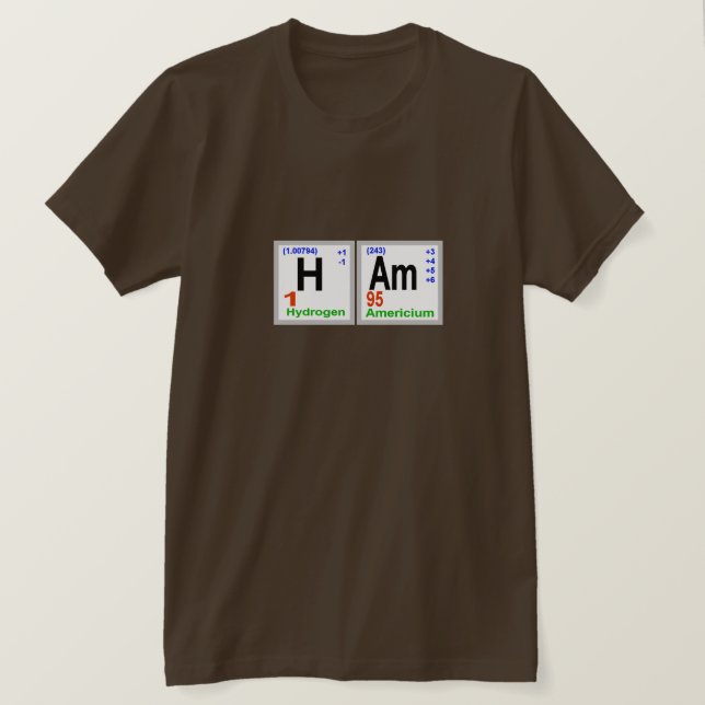 HAM Periodic Elements T-shirt (Design Front)