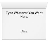 Ham Radio 3-D PlainLogo Blank Cards to Customize (Inside Horizontal (Bottom))