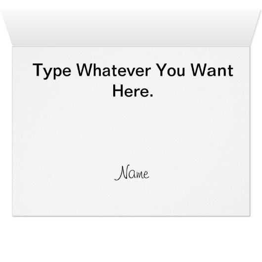 Ham Radio 3-D PlainLogo Blank Cards to Customize (Inside Horizontal (Bottom))