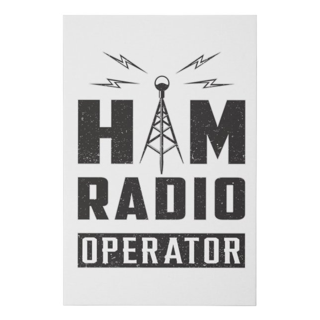 HAM Radio Amateur Frequency Operator Antenna Gift Faux Canvas Print (Front)