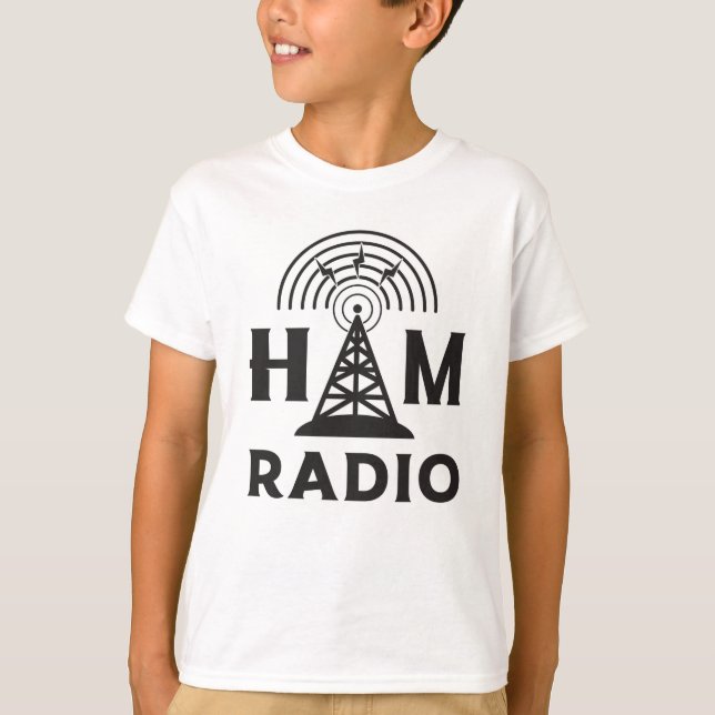 HAM Radio Amateur Operator Antenna Code Gift Idea T-Shirt (Front)