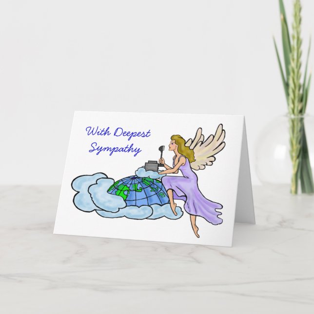 Ham Radio Angel Sympathy Card   Customize It! (Front)