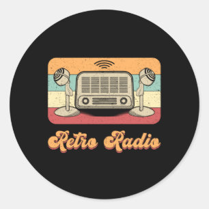 HAM Radio Antenna Amateur Code Operator Gift Idea Classic Round Sticker