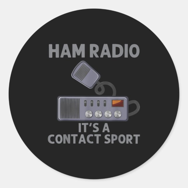 Ham Radio Art For Men Women Amateur Radio Operator Classic Round Sticker (Front)