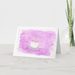 Ham Radio Birthday Cake Card