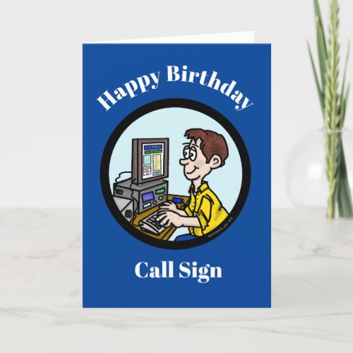 Ham Radio Birthday Card for Digital Mode Operation