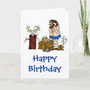 Ham Radio Birthday Card with Caveman to Customize!