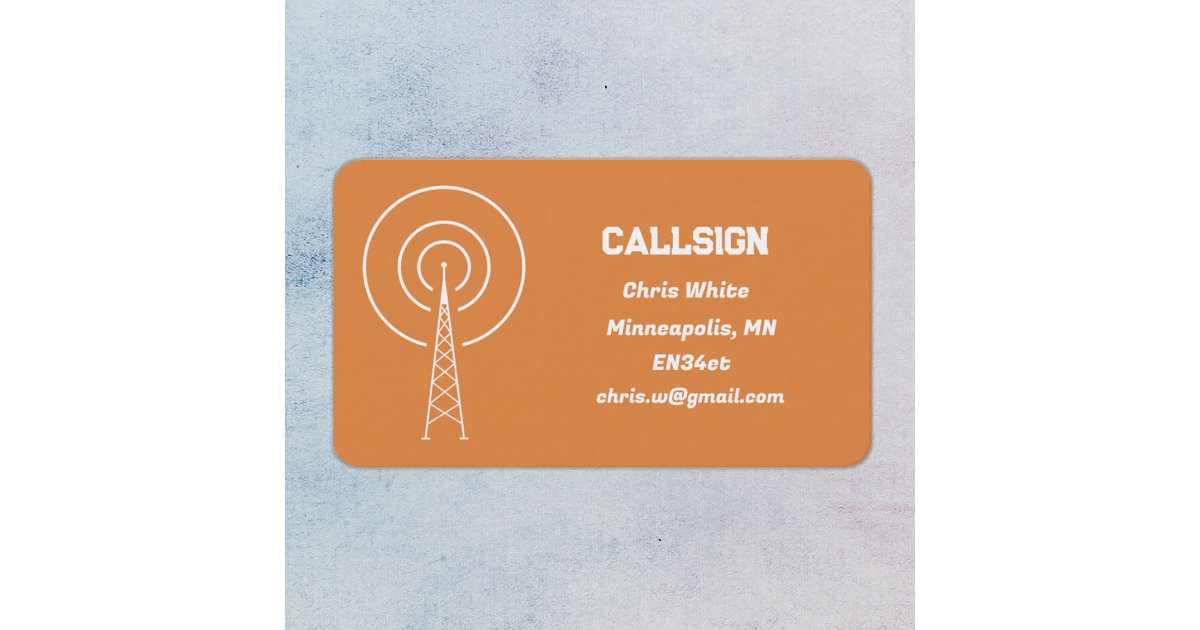 Ham Radio Business Card Zazzle