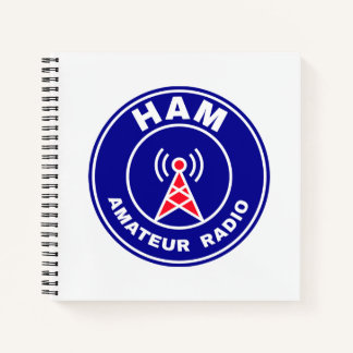 HAM Radio Call Sign Amateur Operator Emblem Notebook