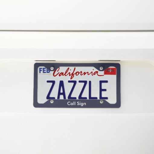 Ham Radio Call Sign License Plate Frame | Zazzle