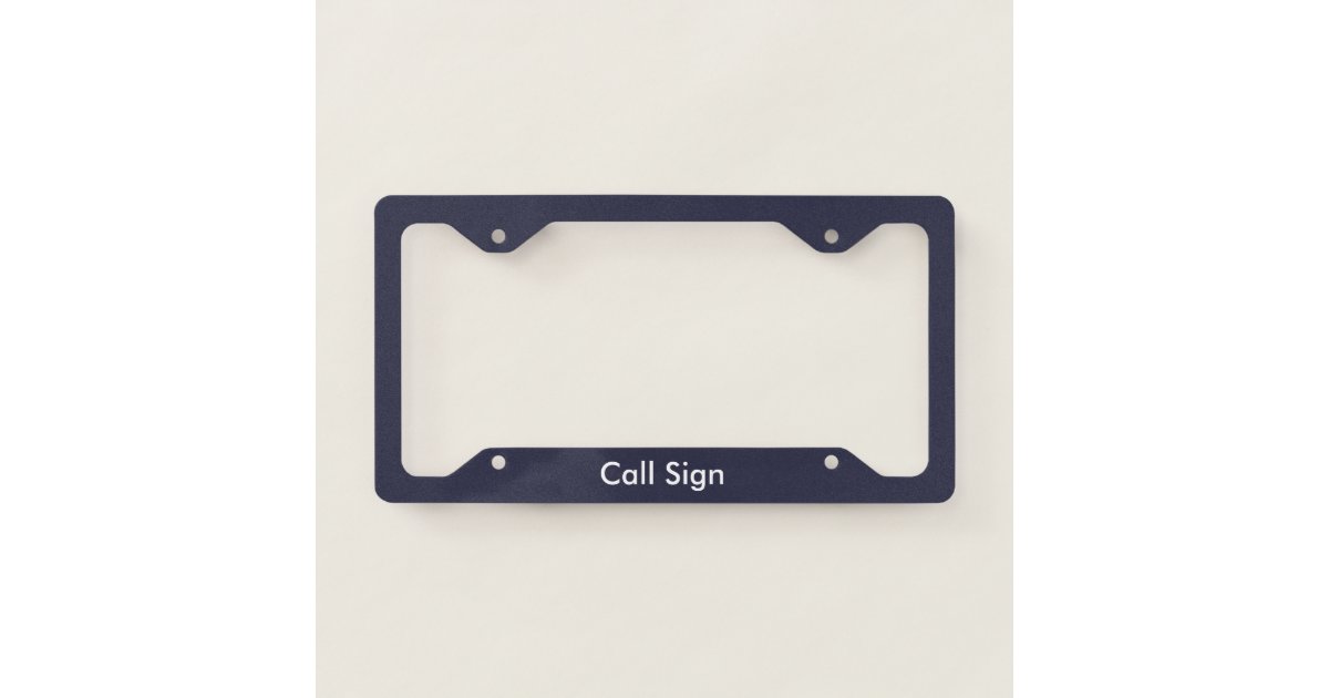 Ham Radio Call Sign License Plate Frame | Zazzle