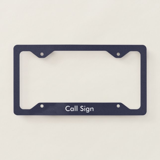 Ham Radio Call Sign License Plate Frame (Front)
