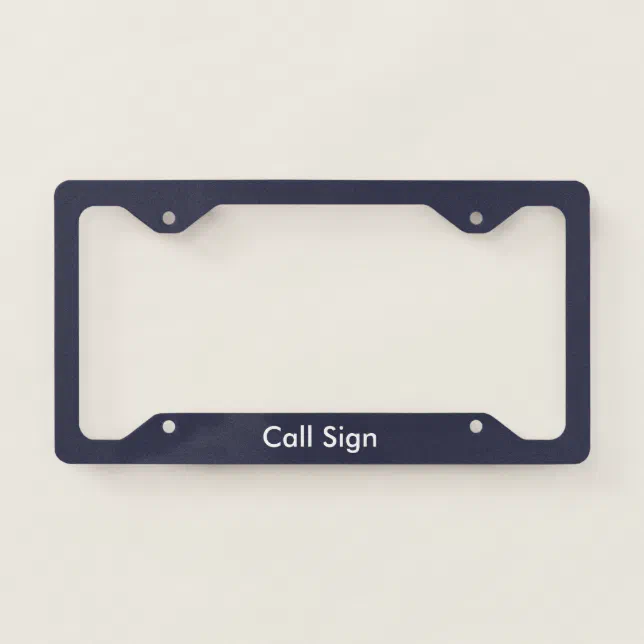 Ham Radio Call Sign License Plate Frame | Zazzle