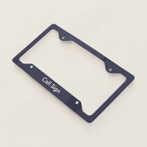 Ham Radio Call Sign License Plate Frame | Zazzle