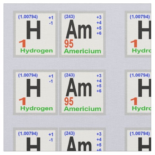 Ham Radio Chemical Elements Fabric