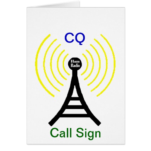 Ham Radio CQ Transmitter Card