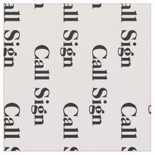 Ham Radio Customized Call Sign Fabric or Material