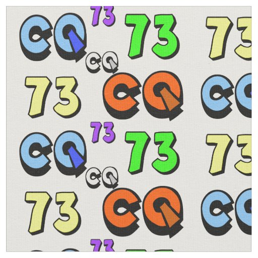 Ham Radio Fabric  73 and CQ