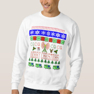 Ham Radio Fair Isle Design Christmas Sweatshirt