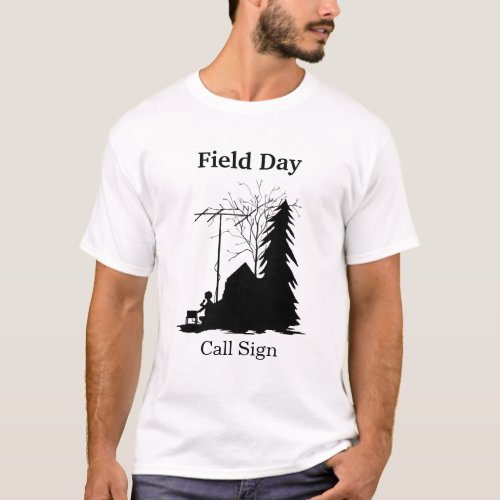 Ham Radio Field Day Silhouette Tshirt