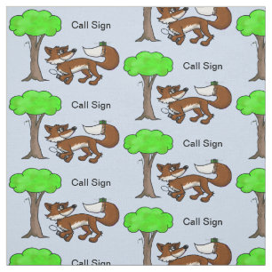 Ham Radio Fox Hunting Fabric with Call Sign