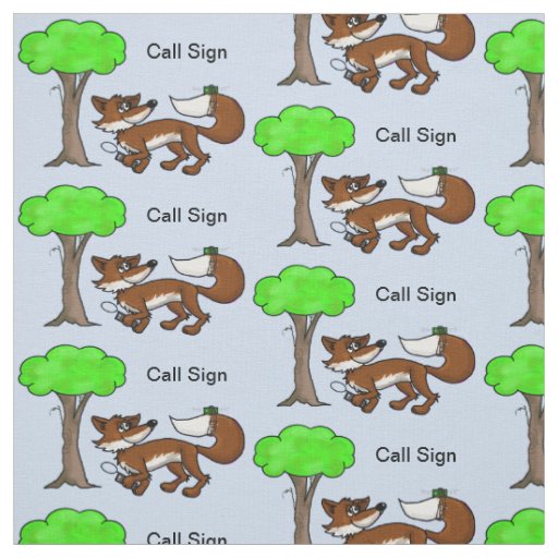 Ham Radio Fox Hunting Fabric with Call Sign