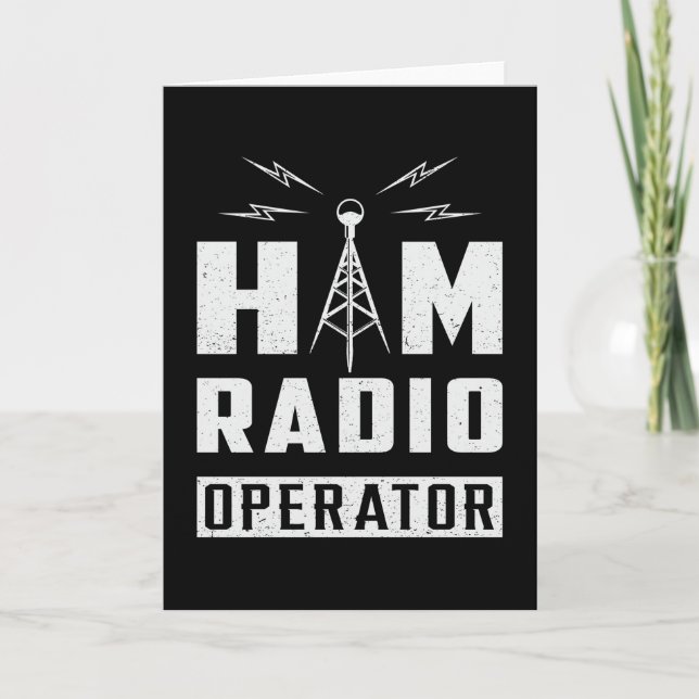 HAM Radio Frequency Operator Antenna Amateur Gift Card (Front)