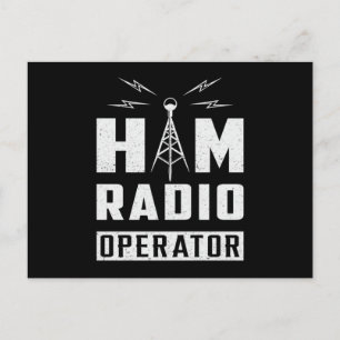 HAM Radio Frequency Operator Antenna Amateur Gift Postcard