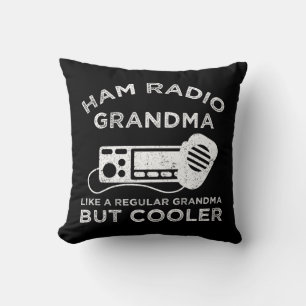 Ham Radio Grandma Like Regular Grandma But Cooler Throw Pillow
