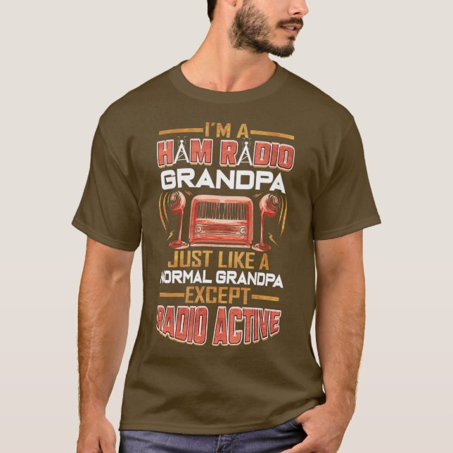 Ham Radio Grandpa Amateur Radio Grandfather T-Shirt (Front)