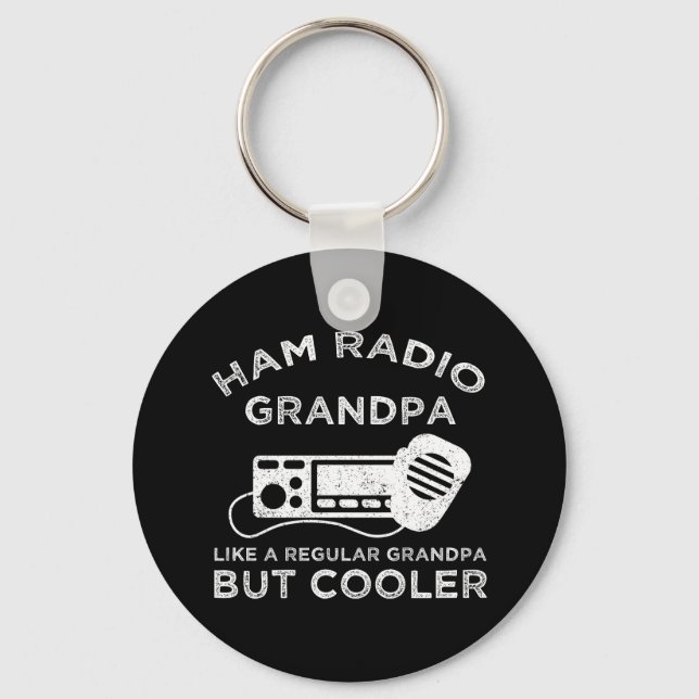Ham Radio Grandpa Like Regular Grandpa But Cooler Keychain (Front)