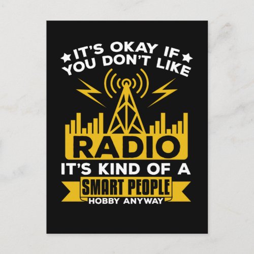 Ham Radio Hobby Funny Radio Operator Postcard