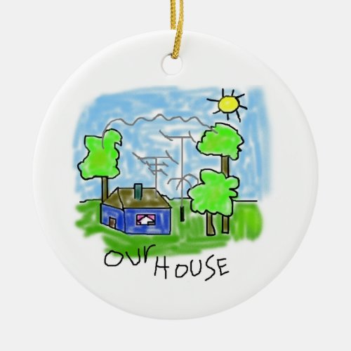 Ham Radio House Christmas Ornament