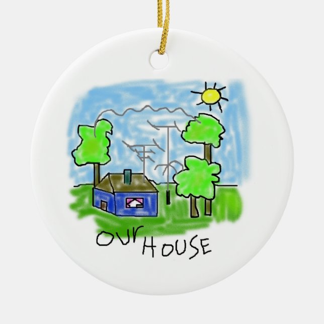 Ham Radio House Christmas Ornament (Front)