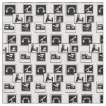 Ham Radio Icons Tiled Fabric