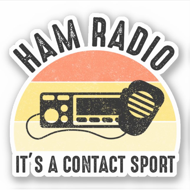 Ham Radio - It's A Contact Sport Sticker (Front)
