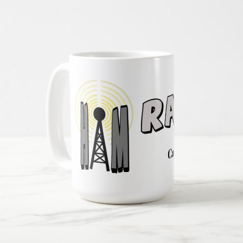 Ham Radio Mug with Repeater and Call Sign