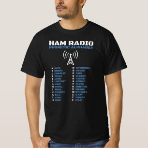 Ham Radio NATO Phonetic Alphabet Design T-Shirt