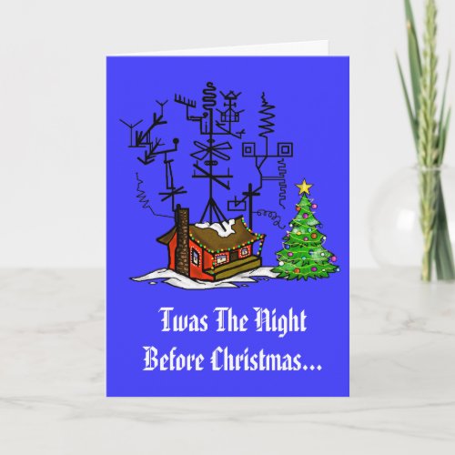 Ham Radio Night Before Xmas Greeting Card