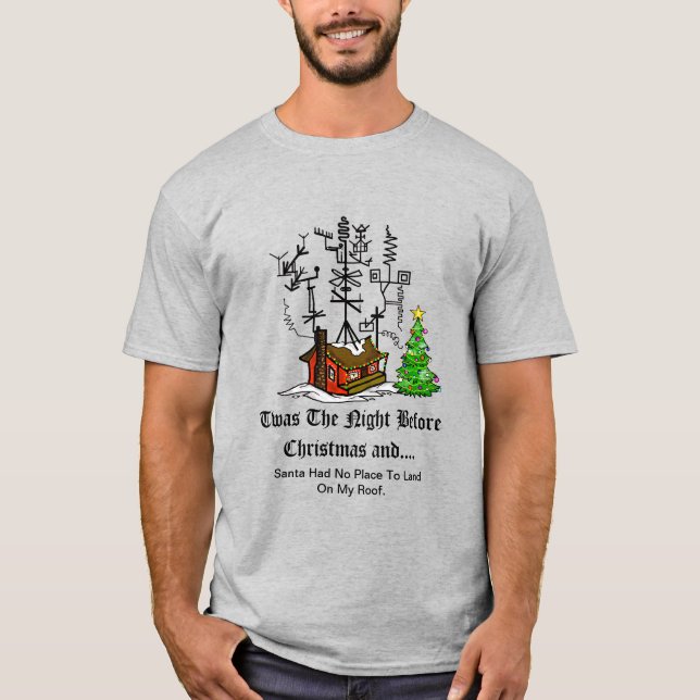 Ham Radio Night Before Xmas T-Shirt (Front)